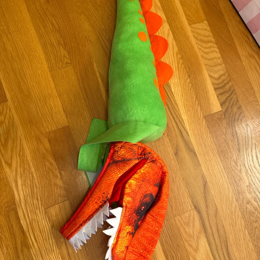 Green and Orange Dinosaur Plush Toy